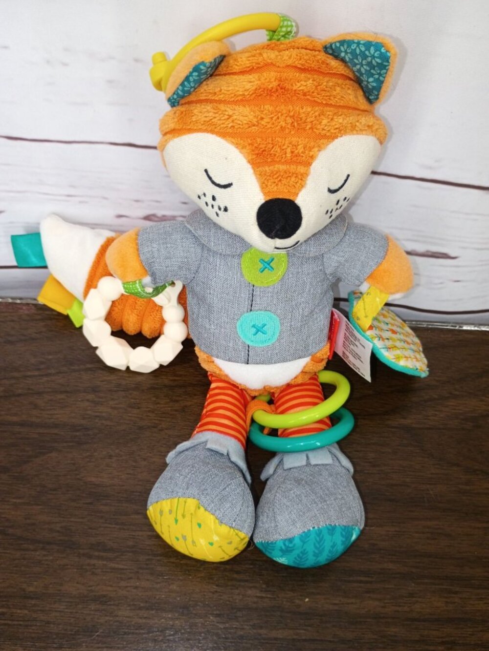 Infantino Fox Activity Toy For Babies With Teether Textures & Colors Interactive